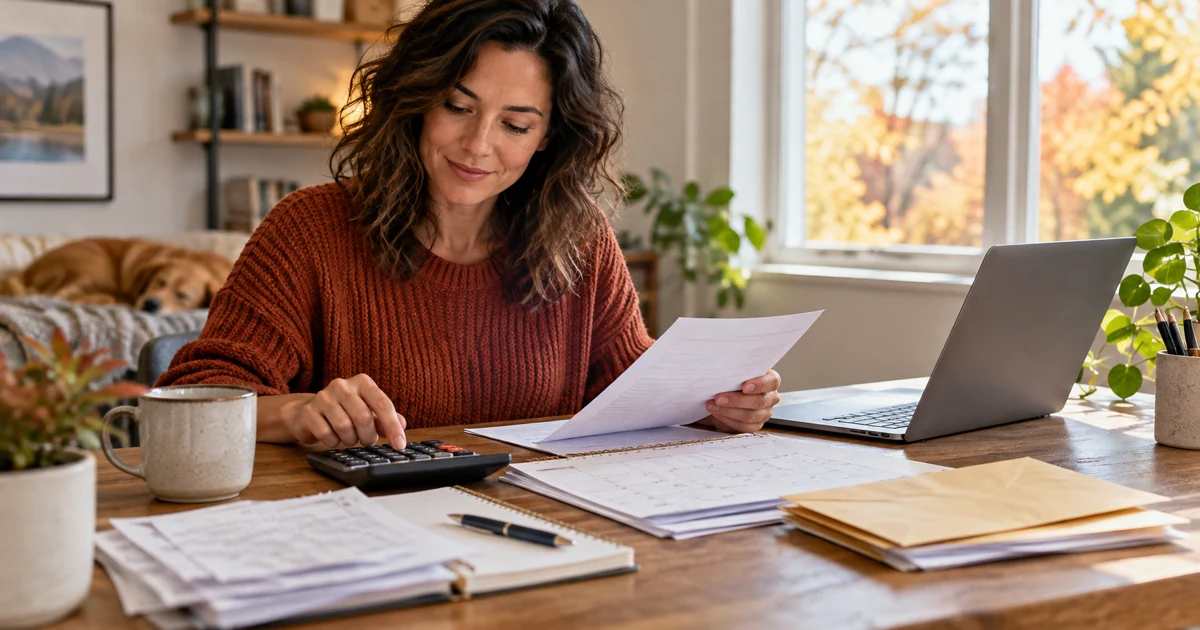 Self-employed taxpayer organizing estimated tax payments